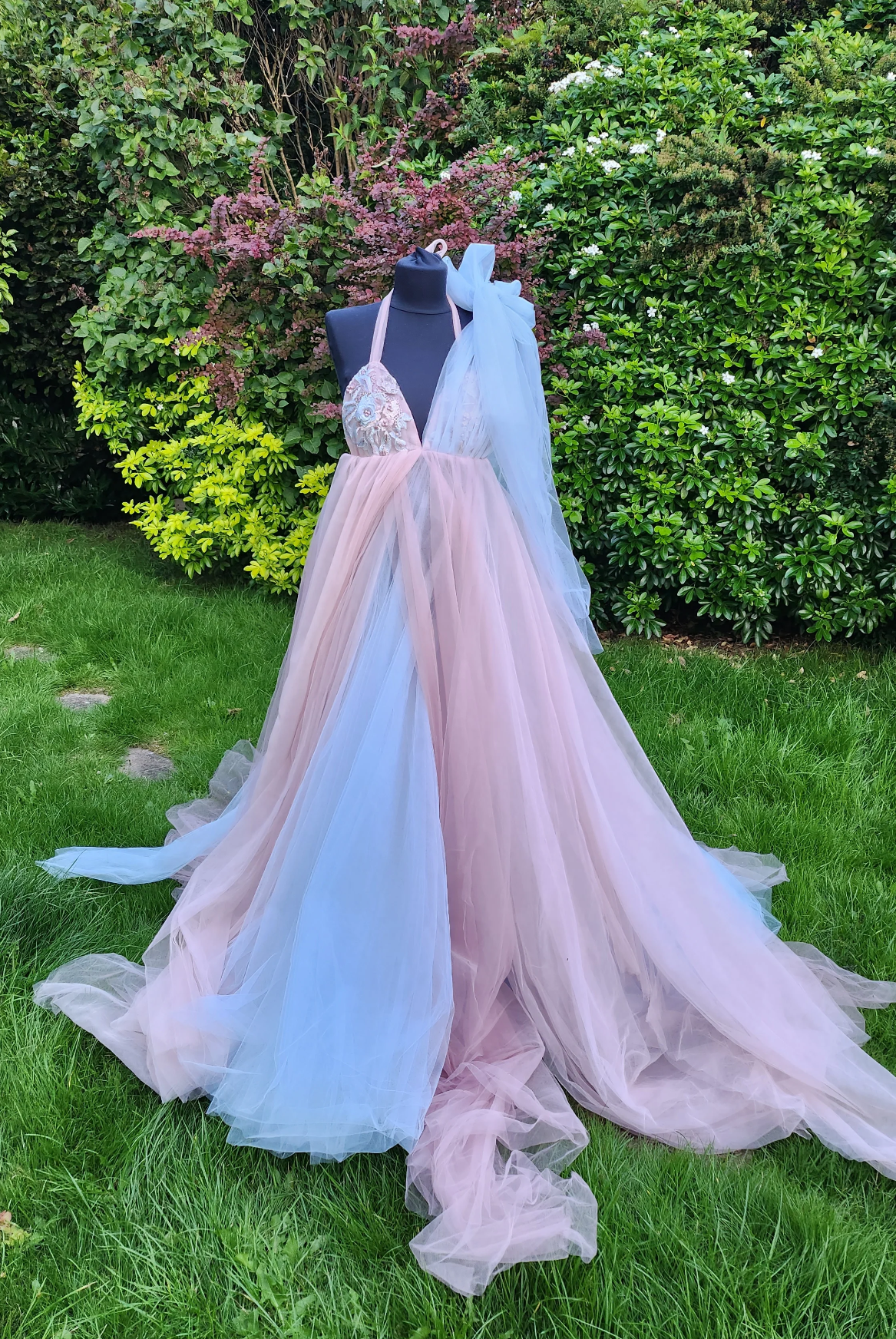 FOR HIRE RENT tulle Blue and Pink Maternity Photoshoot baby shower g MaternityDressHire