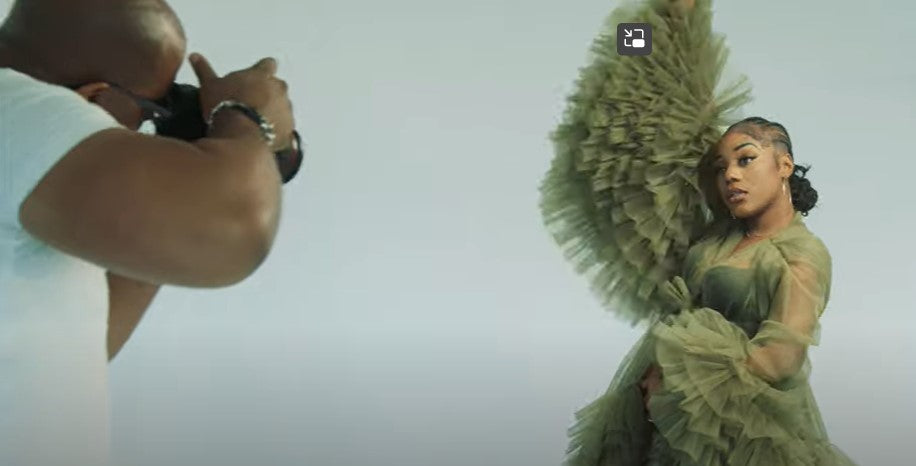 Load video: Our Olive Mistress Design Hire Dress